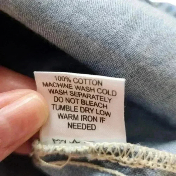 ABLE April Shirt Chambray 100% Cotton Oversized Western Pearl Snap Up size Small - Picture 10 of 12